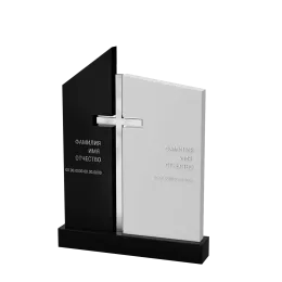 Горизонтальный памятник "Воздушный крест\крест металл"