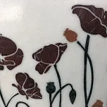 Памятник с флорентийской мозаикой "Маки" 7