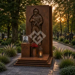 Памятник военному и участнику СВО "Окаменевший ветер"
