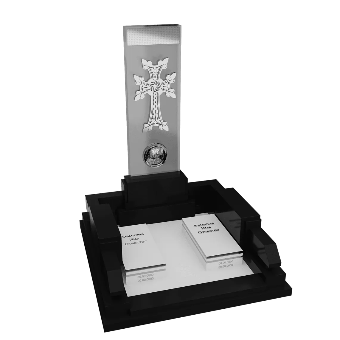 Памятник из стекла "Молитва" 2 