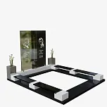 Памятник из стекла "Двойной стекло+гранит" 5