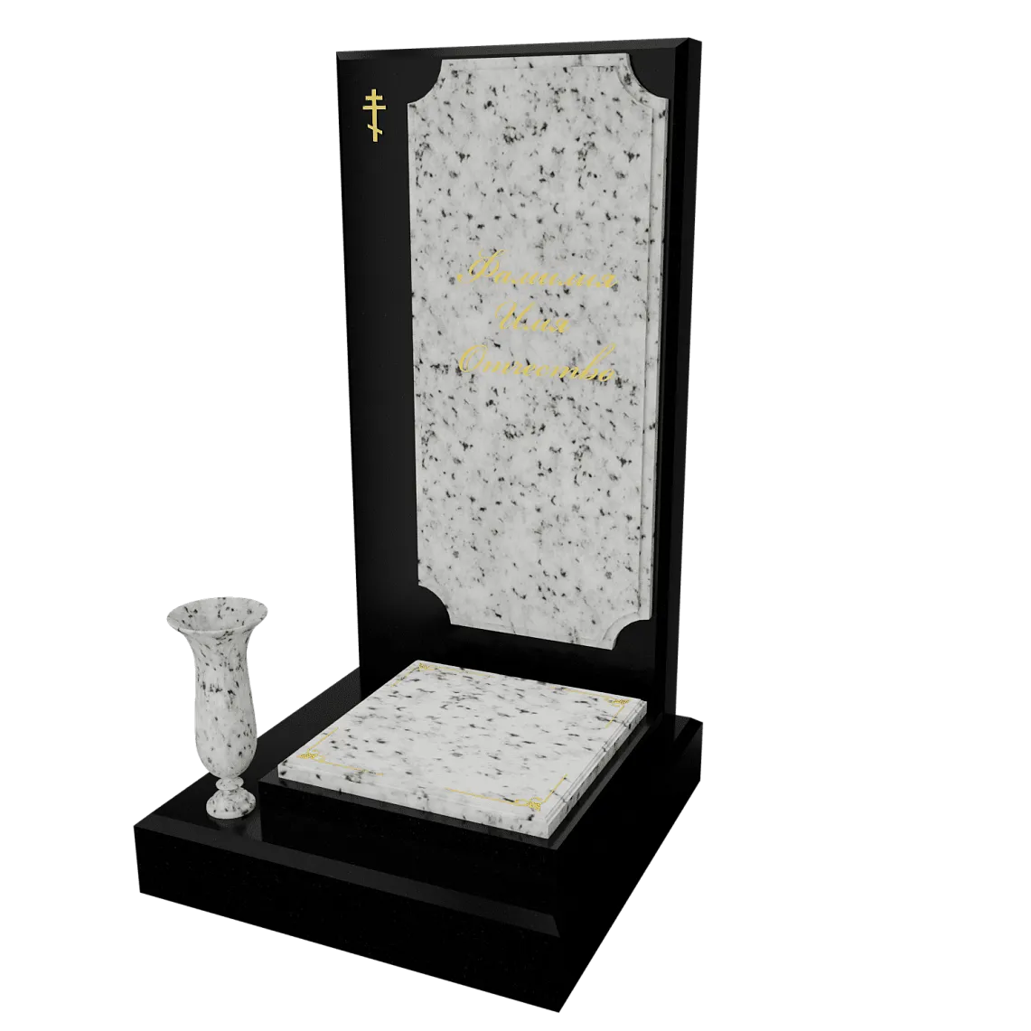 Памятник с флорентийской мозаикой "Каменный узор №11" 20 