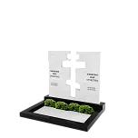 Горизонтальный памятник "Православный крест"