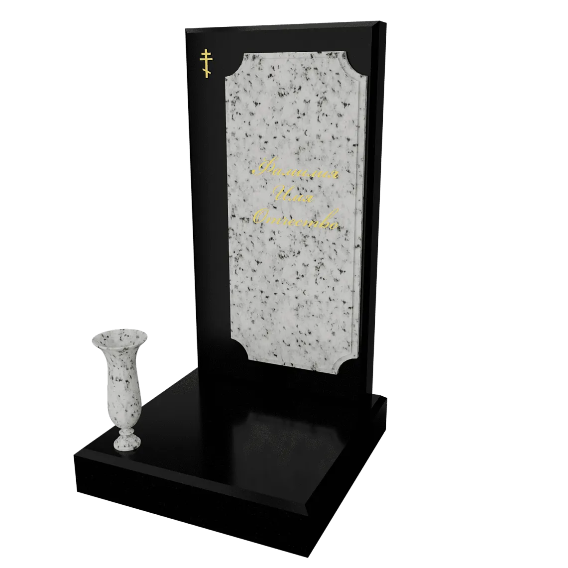 Памятник с флорентийской мозаикой "Каменный узор №10" 2 