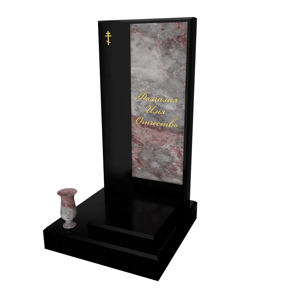 Памятник с флорентийской мозаикой "Каменный узор №20" 17 