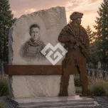 Памятник военному и участнику СВО "Шрам на камне" 4