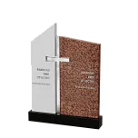 Горизонтальный памятник "Воздушный крест\крест металл"