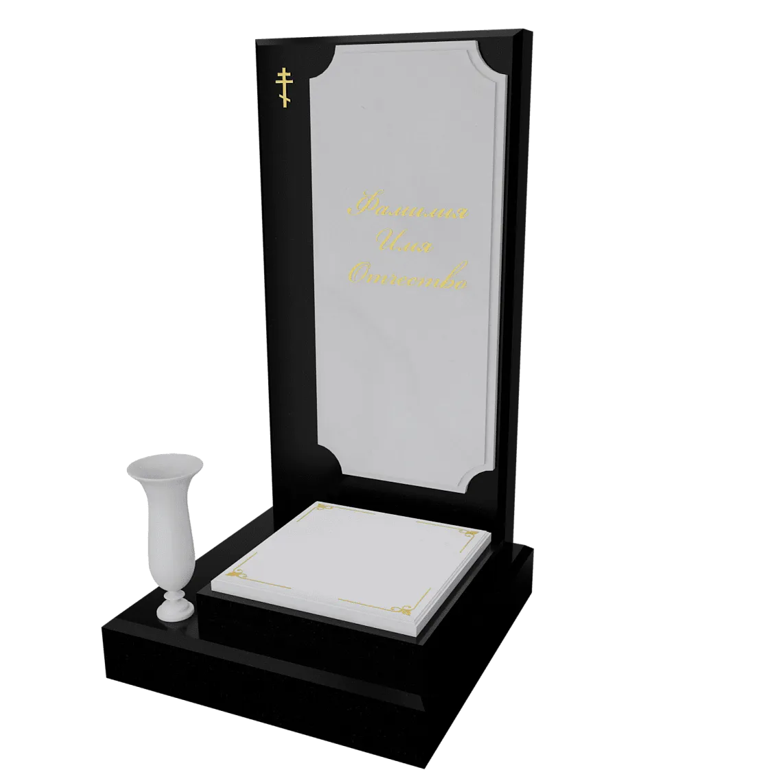 Памятник с флорентийской мозаикой "Каменный узор №11" 12 