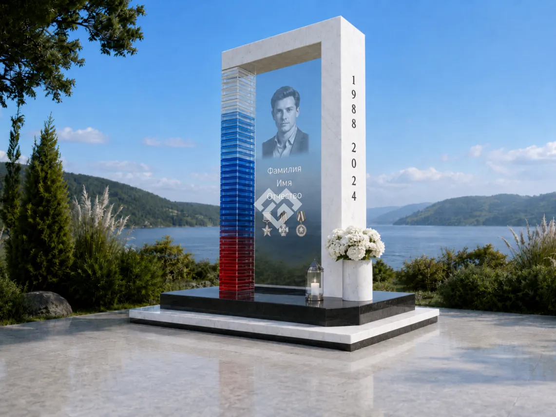 Памятник военному и участнику СВО "Прозрачный рубеж" 4