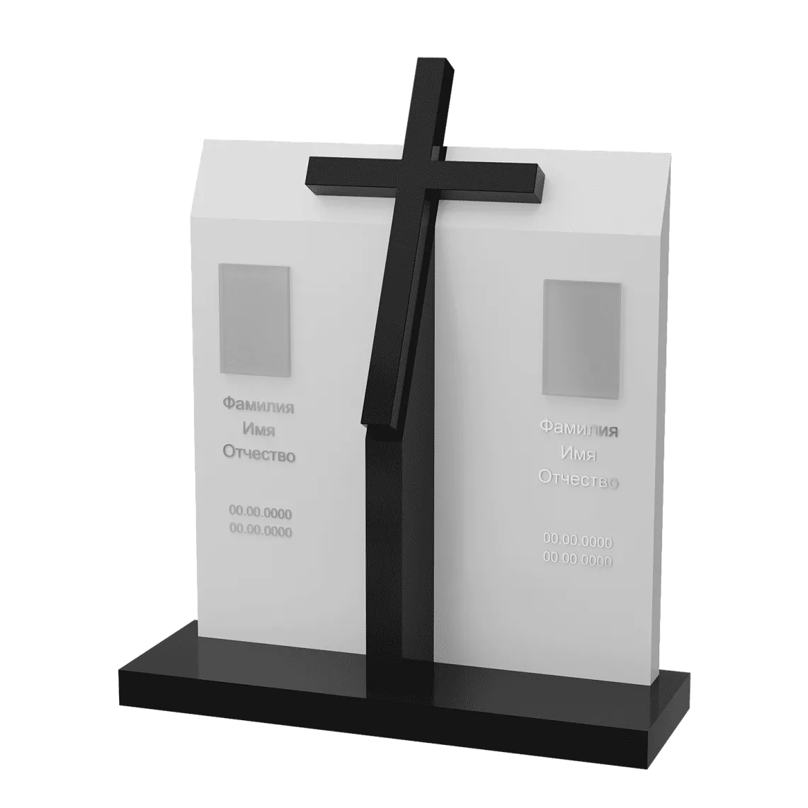 Горизонтальный памятник "Крест Распятия" 3 