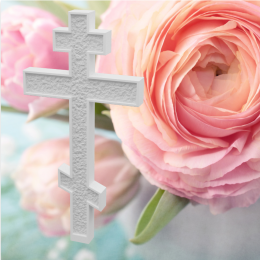 Вертикальный памятник "Крест Оформление"