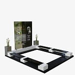 Памятник из стекла "Двойной стекло+гранит"