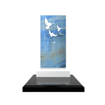 Памятник с флорентийской мозаикой "Любовь и голуби"