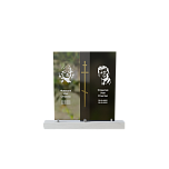 Памятник из стекла "Двойной стеклянный памятник"