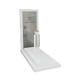 Памятник из стекла "Луч в сумрачном небе"