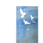 Памятник с флорентийской мозаикой "Любовь и голуби"